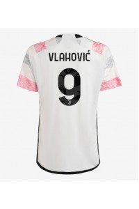 Fotbalové Dres Juventus Dusan Vlahovic #9 Venkovní Oblečení 2023-24 Krátký Rukáv